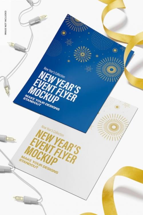 New Years Event Flyers Mockup