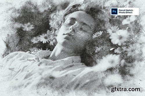 Pencil Sketch Photo Effect 7T85VVA Pencil Sketch Photo Effect 7T85VVA