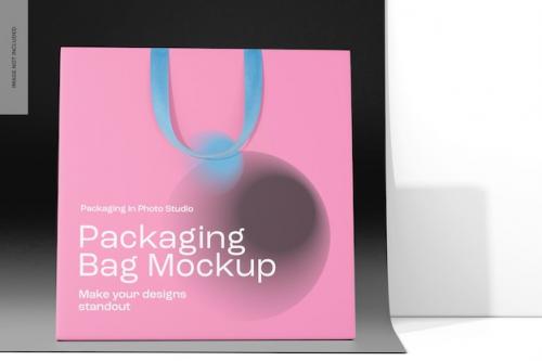 Packaging Bag Mockup, Front View