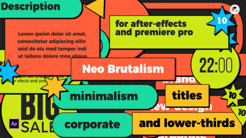 Neo Brutalism Titles | Ae & Pr - 49969916