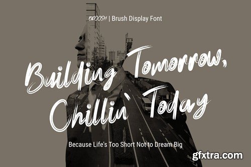 Broosh - Display Brush Font 4QB9BLN Broosh - Display Brush Font 4QB9BLN