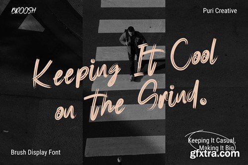 Broosh - Display Brush Font 4QB9BLN Broosh - Display Brush Font 4QB9BLN