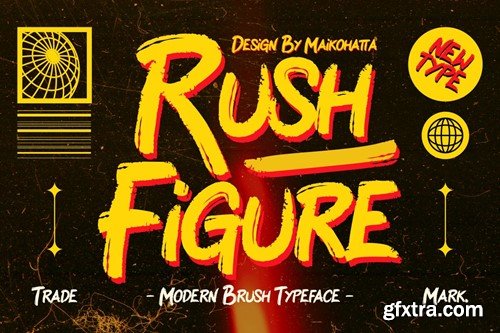 Rush Figure - Modern Brush Typeface 3W8ZA4P