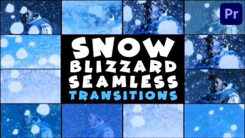 Snow Blizzard Seamless Transitions | Premiere Pro MOGRT - 49982541