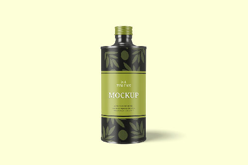 Oil Tin Can Mockup