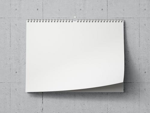 Spiral Desk Calendar PSD Mockup Set