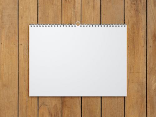 Spiral Desk Calendar PSD Mockup Set