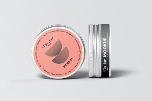 Metal Tin Jar Mock-up