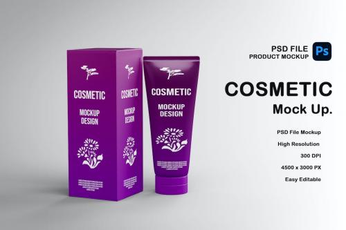 Tube And Box Cosmetic Mockup