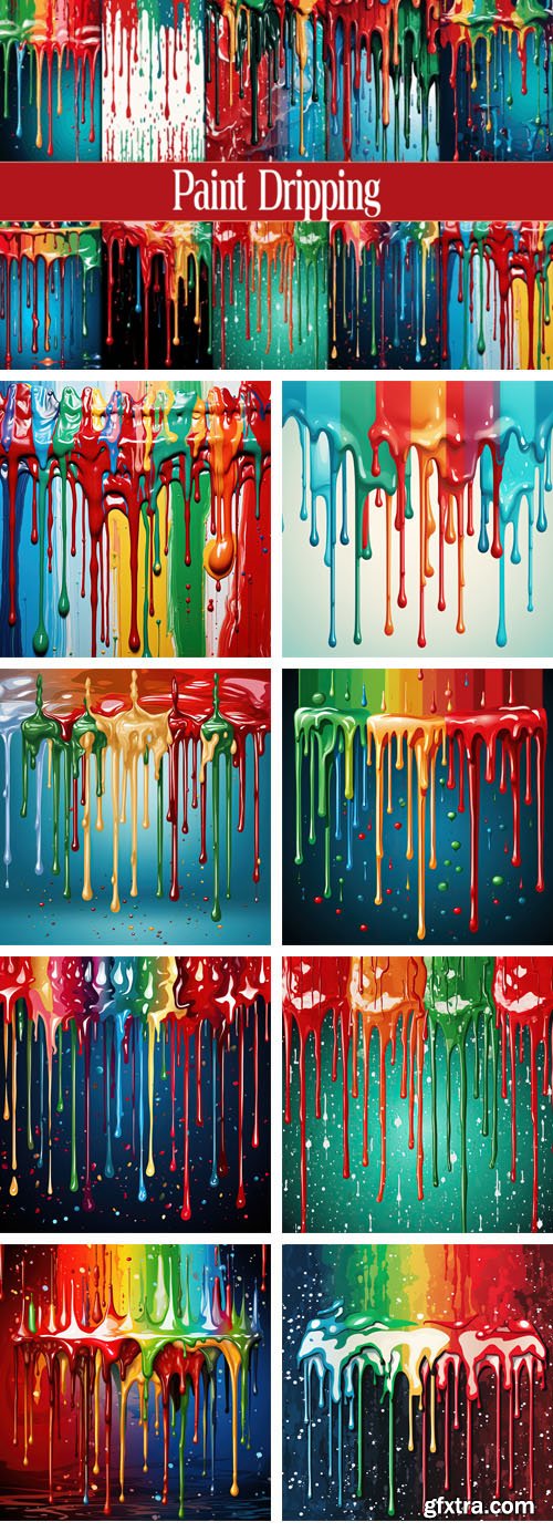 20 Paint Dripping Backgrounds Collection
