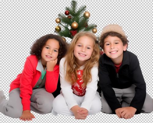 Happy And Joyful Children On Transparent Background