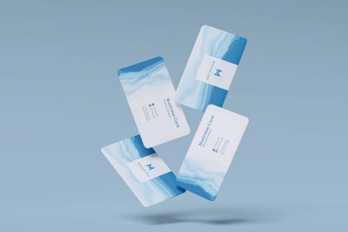 Floating Business Card Mockup