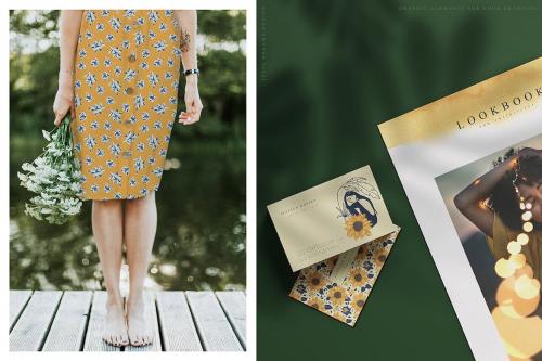 Arles Textured Flowers Vector Illustrations Woman