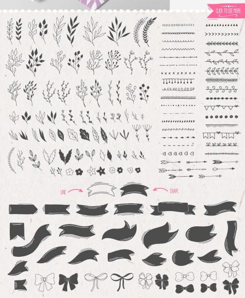 Decoration Toolkit Vector Arrows Borders Frames