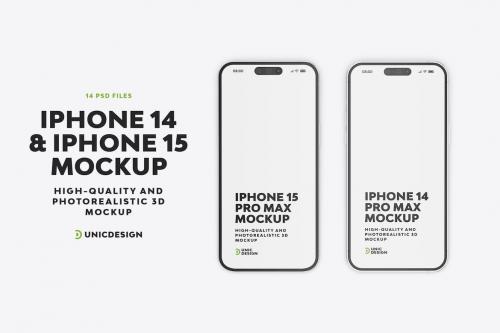 iPhone 14 & iPhone 15 Mockup