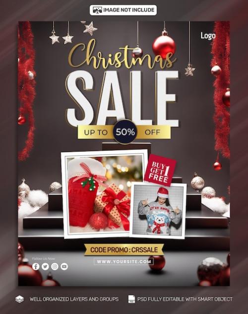 Psd Free Psd Christmas Banner And Flyer Social Media Tamplates Poster