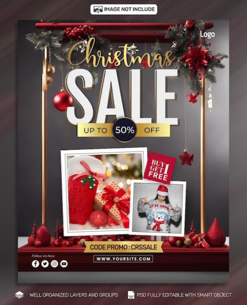 Psd Free Psd Christmas Banner And Flyer Social Media Tamplates Poster