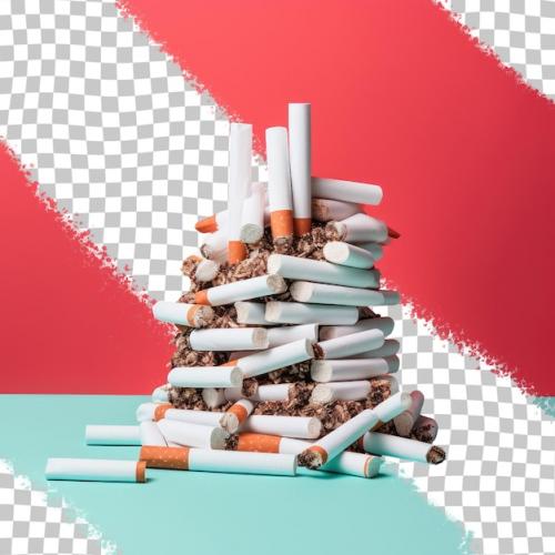 Cigarette Pile In Closeup