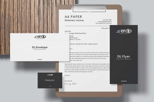 Floating Stationery Mockup Floating Stationery Mockup