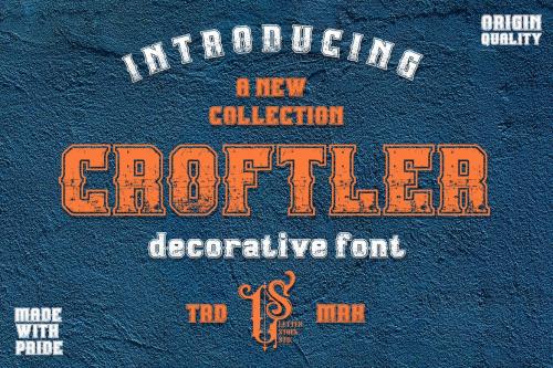 Croftler - Retro Rough Font Croftler - Retro Rough Font