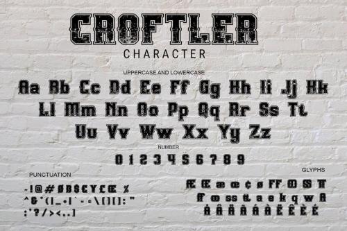 Croftler - Retro Rough Font Croftler - Retro Rough Font
