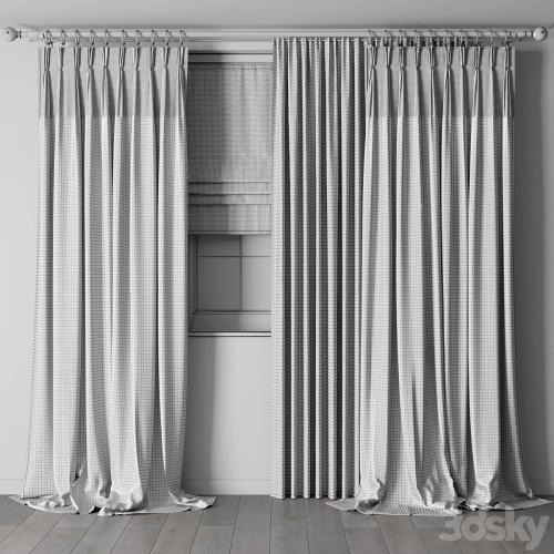 Hadi pleats curtains - Triple pleat heading 01