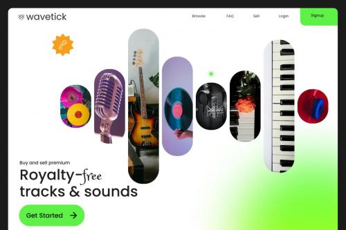 Wave - Music Website Hero