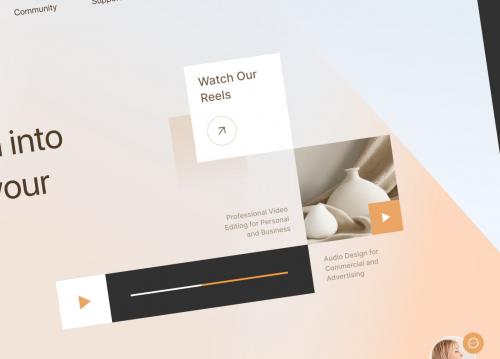 Creative Online Course Hero Section Website