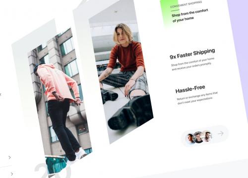 Modern Fashion Trends Hero Section Website