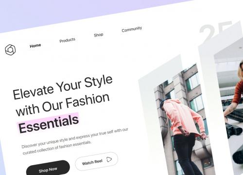 Modern Fashion Trends Hero Section Website