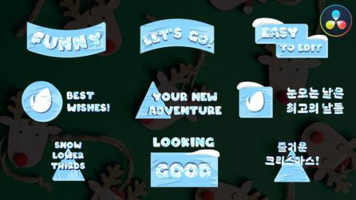 Snow Lower Thirds | DaVinci Resolve - 49982237