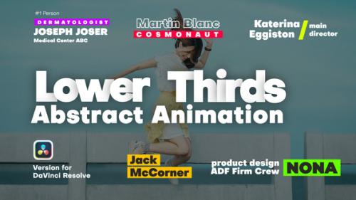 Abstract Lower Thirds Animation | DaVinci Resolve - 49989569