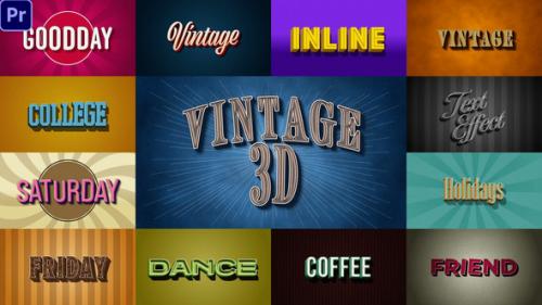 3D Retro Vintage Titles - 49997969
