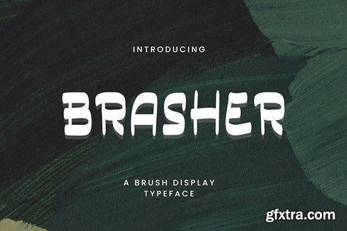Basher - A Brush Display Typeface GS8MVTW Basher - A Brush Display Typeface GS8MVTW
