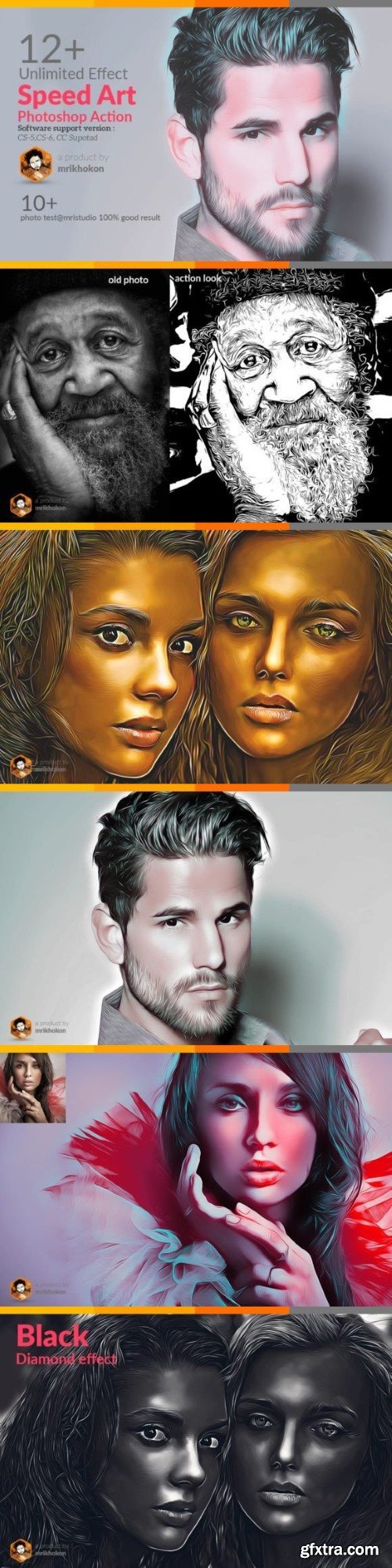 Speed Art Photoshop Action