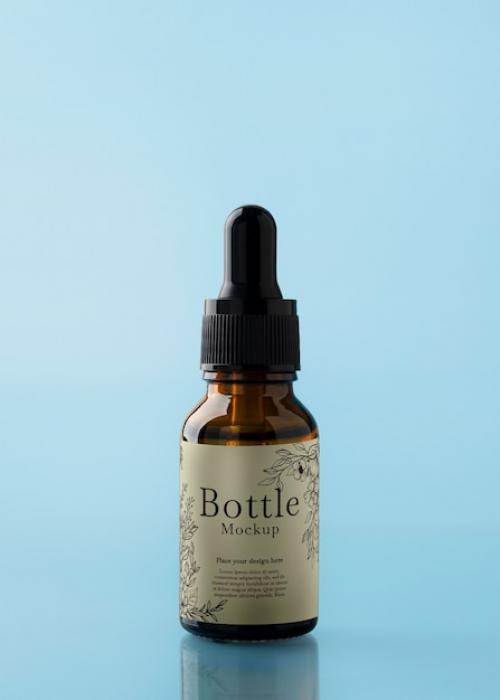 Glass Bottle Mockup With Liquid Inside Glass Bottle Mockup With Liquid Inside