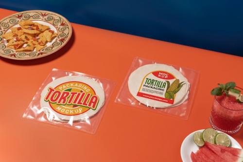 Tortilla Packaging Mockup Design Tortilla Packaging Mockup Design