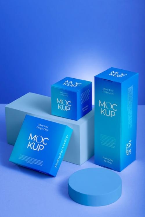 Elemental Blue Packaging Mockup Elemental Blue Packaging Mockup