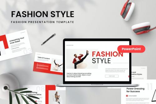 Red Fashion PowerPoint Template Red Fashion PowerPoint Template