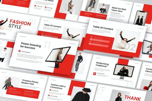 Red Fashion PowerPoint Template Red Fashion PowerPoint Template