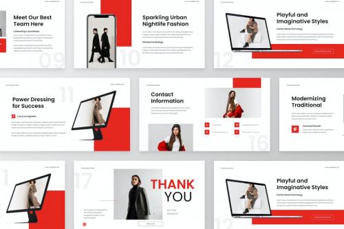 Red Fashion PowerPoint Template Red Fashion PowerPoint Template