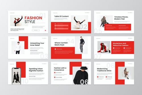 Red Fashion PowerPoint Template Red Fashion PowerPoint Template