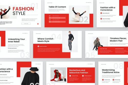 Red Fashion PowerPoint Template Red Fashion PowerPoint Template