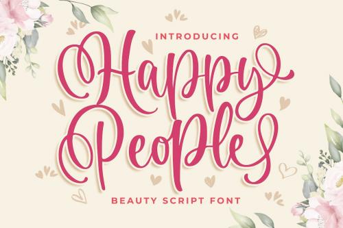 Happy People Beauty Script Font