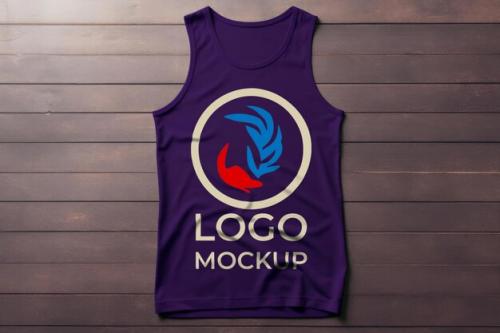 Minimalistic Purple Tank Top Presentation Mockup