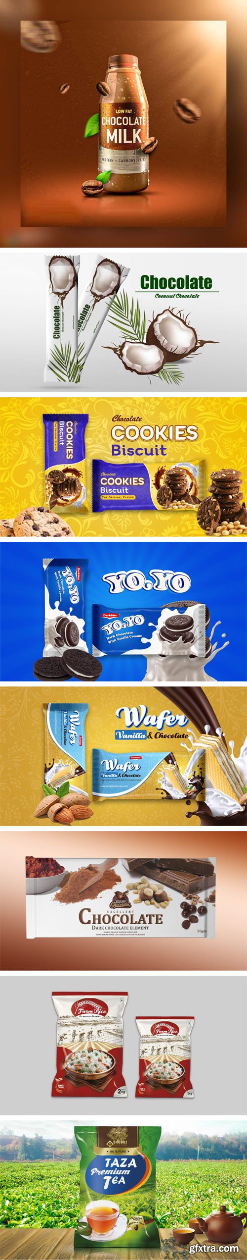 Creative Product Packaging Designs - PSD Mockups Templates