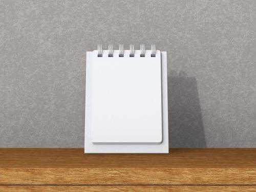 Spiral Vertical Desk Calendar Mockup Set