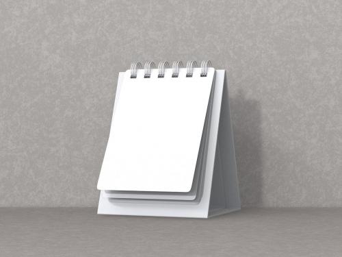 Spiral Vertical Desk Calendar Mockup Set