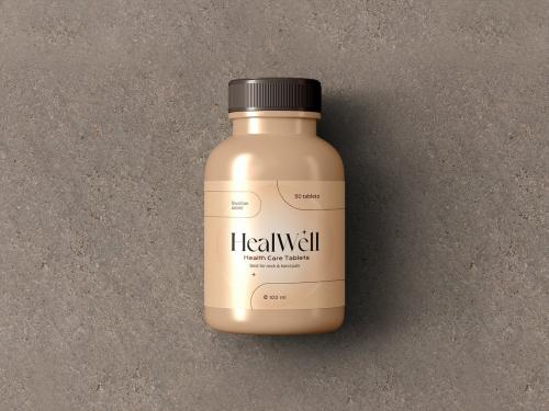 Plastic Pills Bottle Mockup Set
