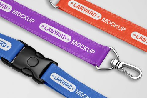 Lanyard Id Card Ribbon PSD Mockup